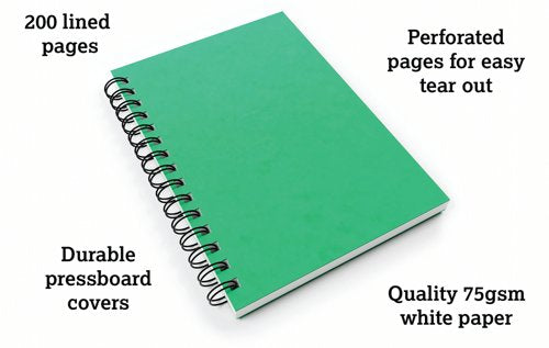 Silvine Luxpad Hardback Wirebound Notebook 200 Pages A5 (6 Pack) SPA5