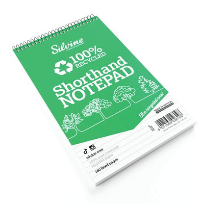 Silvine Everyday Recycled Shorthand Pad 127x203mm (Pack of 12) RE160-T
