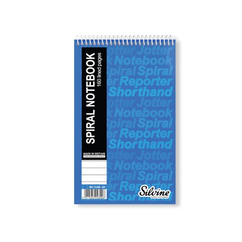 Silvine Ruled Spiral Bound Shorthand Notepad 127x203mm (Pack of 6) 449
