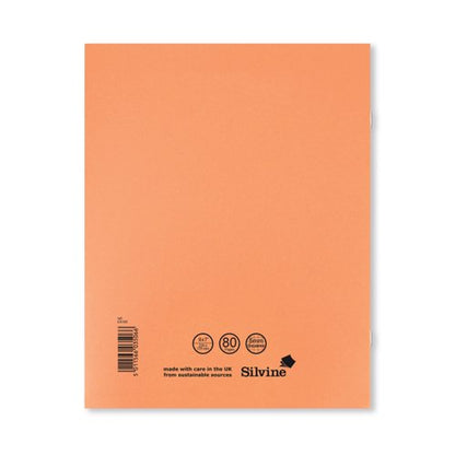 Silvine Exercise Book 5mm Squares 229x178mm Orange (Pack of 10) EX105