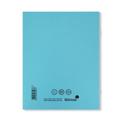 Silvine Exercise Book 7mm Squares 229x178mm Blue (Pack of 10) EX106