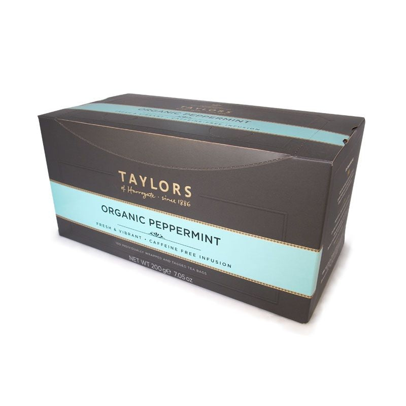 Taylors of Harrogate Organic Peppermint Enveloped Tea Pack 100’s