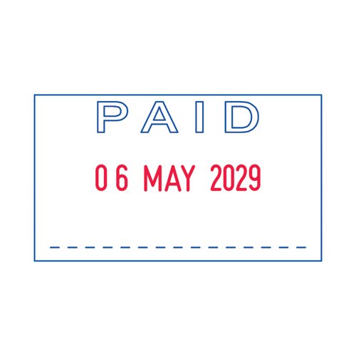 Trodat Printy 4750L2 Dater Stamp - Paid 141365