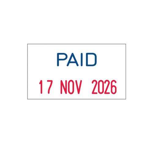 Trodat Printy 4850L2 Mini Dater Stamp Paid + 3.8mm Date 76373