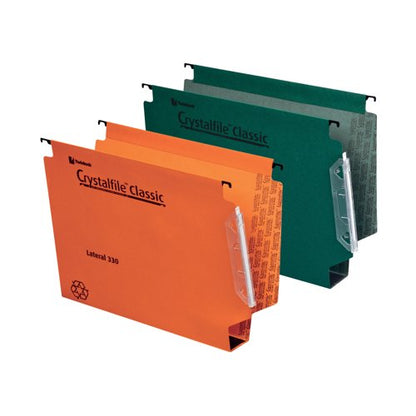Rexel Crystalfile Classic 50mm Lateral File Green (Pack of 25) 70672