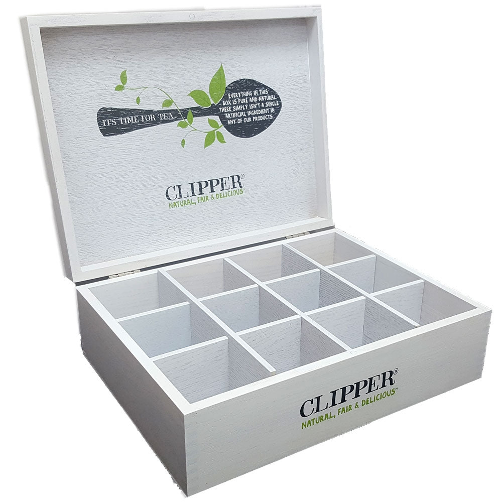 Clipper 12 Compartment Wooden Display Box (Empty)