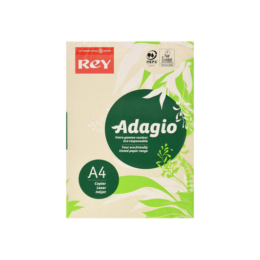 Rey Adagio A4 80gsm Paper Ivory 1 Ream (500 Sheet)