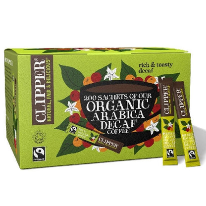 Clipper Organic & Fairtrade Instant Coffee 200 Sticks Decaf