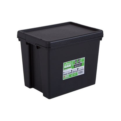 Wham Bam Black Recycled Storage Box 24 Litre | 4 Pack Bundle