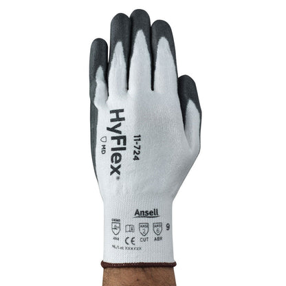 Ansell Hyflex 11-724 White/Grey Gloves (Pair)