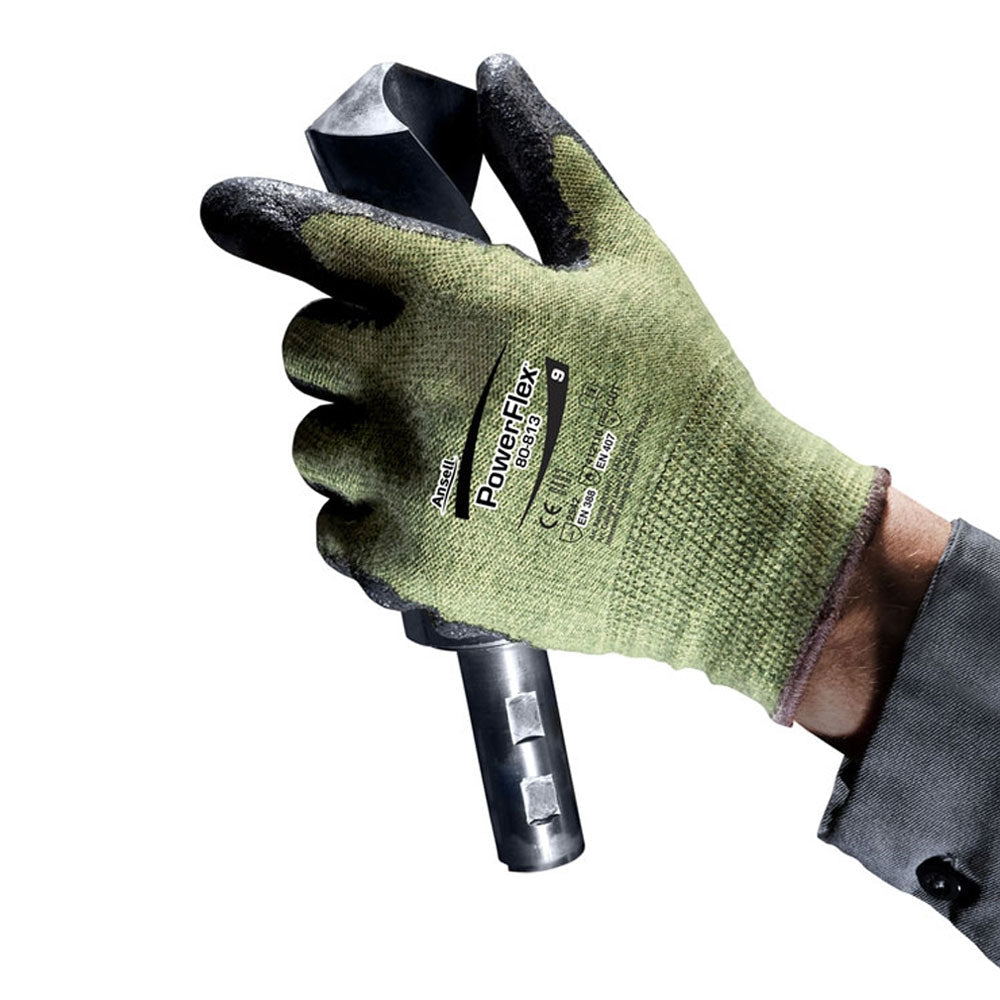 Ansell Activarmr 80-813 Green/Black Gloves (Pair)