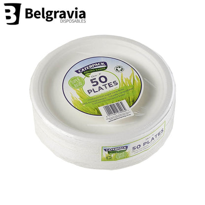 Belgravia Super Rigid 9 Inch Biodegradable Plate (Pack of 50) 3864