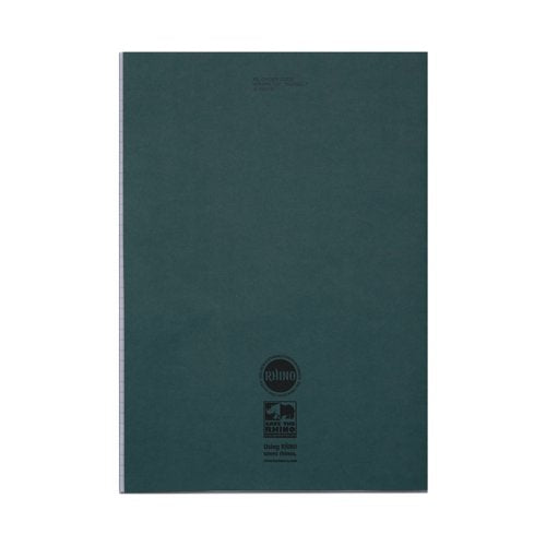 Rhino Exercise Book A4+ 8mm Ruled Dark Green (Pack of 50) VC08724
