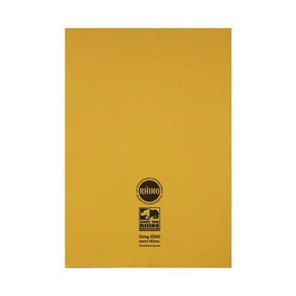 Rhino Exercise Book A4+ 8mm Ruled 80P Yellow (Pack of 50) VC08725