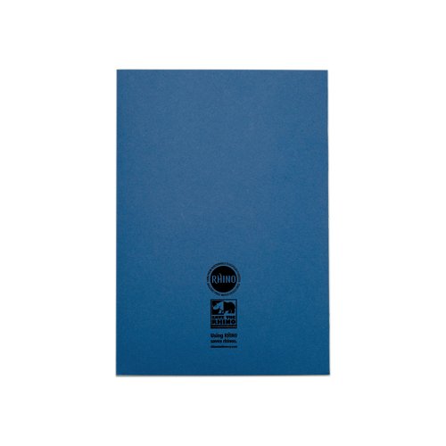 Rhino Exercise Book 8mm Ruled 64P A4 Dark Blue (Pack of 50) VC48394
