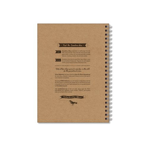 Rhino Recycled Wirebound Notebook 160 Pages 8mm Ruled A5 (Pack of 5) SRTWA5