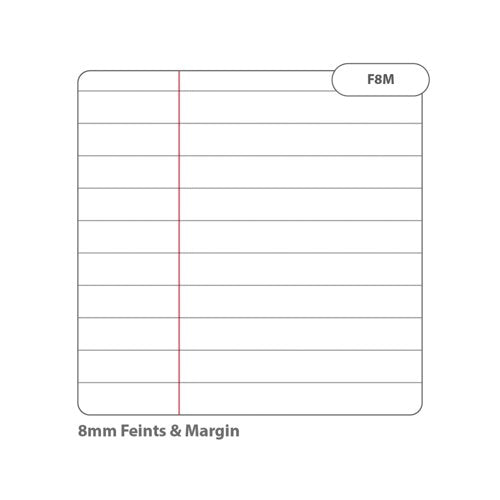 Rhino Exercise Book 80 Page 13x9in 8mm Ruled Purple Contract (Pack of 50) VDUV080-214-6