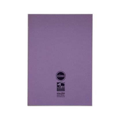 Rhino Exercise Book 80 Page A4 8mm Ruled Purple Contract (Pack of 50) VEXV668-1595-0