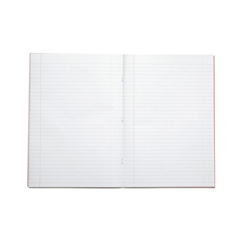 Rhino Exercise Book 80 Page A4 8mm Ruled Red Contract (Pack of 50) VEXV668-495-0