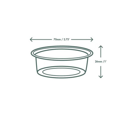 Vegware Cold Portion Pot 2oz Clear (Pack of 2000) CF7057