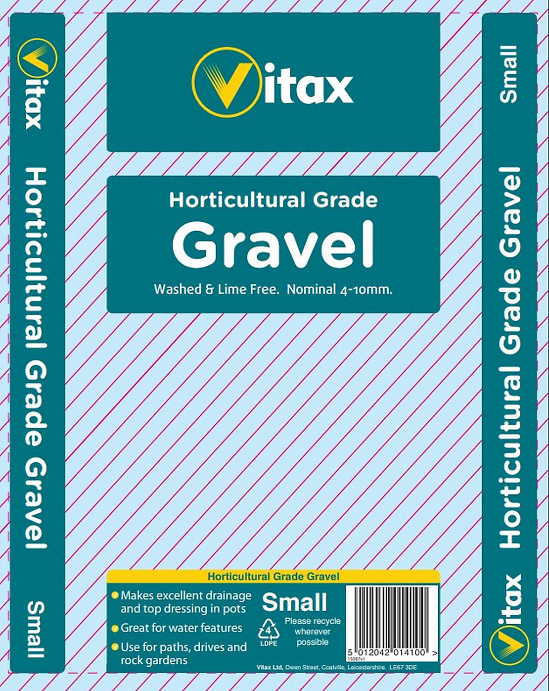 Vitax Horticultural Pea Gravel Lime Free Potting Stones Rockery Gravel Small 4kg