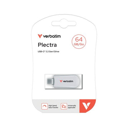Verbatim Plectra USB-C Flash Drive 64GB White 30228