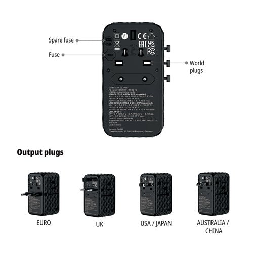 Verbatim Charge n Travel GaN III Universal Travel Adapter 85W 32127