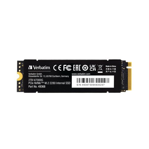 Verbatim Vi7000G PCIe NVMe M.2 2280 Internal Solid State Drive 2TB 49368