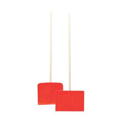 Winter Snow Shovel/Pusher with Wooden Pole Orange 317595