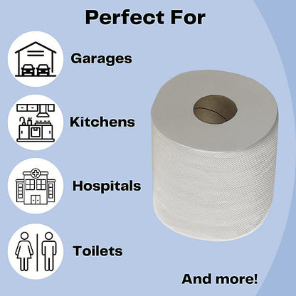 Janit-X Eco 100% Recycled Centrefeed Rolls White 6 x 400s CHSA Accredited