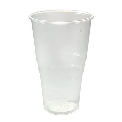 Plastic Pint Glass Clear (Pack of 50) WX10428