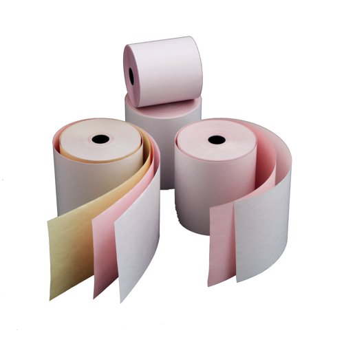 Paper Till Roll 3-Ply 76x76mm White/Pink/Yellow (Pack of 20) AD3767612
