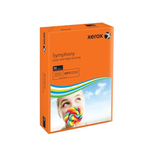 Xerox Symphony 80gsm Deep Tints Orange A4 Paper Ream (Pack of 500) 003R93953