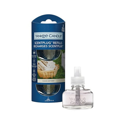 Yankee Candle Scent Plug Refill 2-Pack Clean Cotton (Pack of 4) 1723617E
