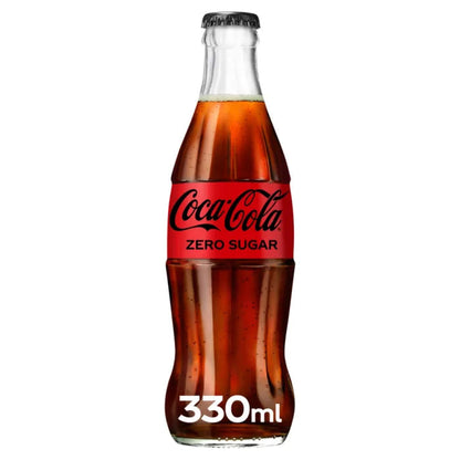 Coca Cola Zero Iconic GLASS Bottles 24x330ml