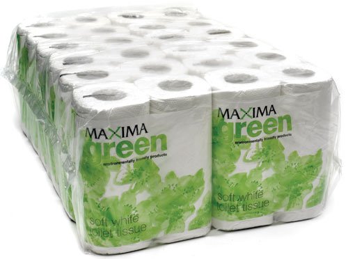 Maxima Green Toilet Rolls White 320 Sheet x 36's - ONE CLICK SUPPLIES