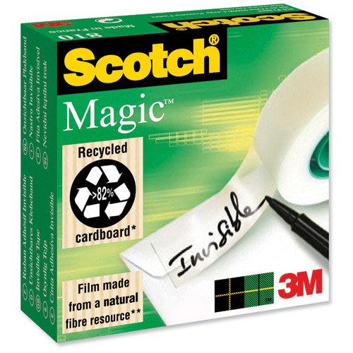 Scotch Magic Tape 810 Solvent-Free 25mmx66m Transparent 8102566 - ONE CLICK SUPPLIES