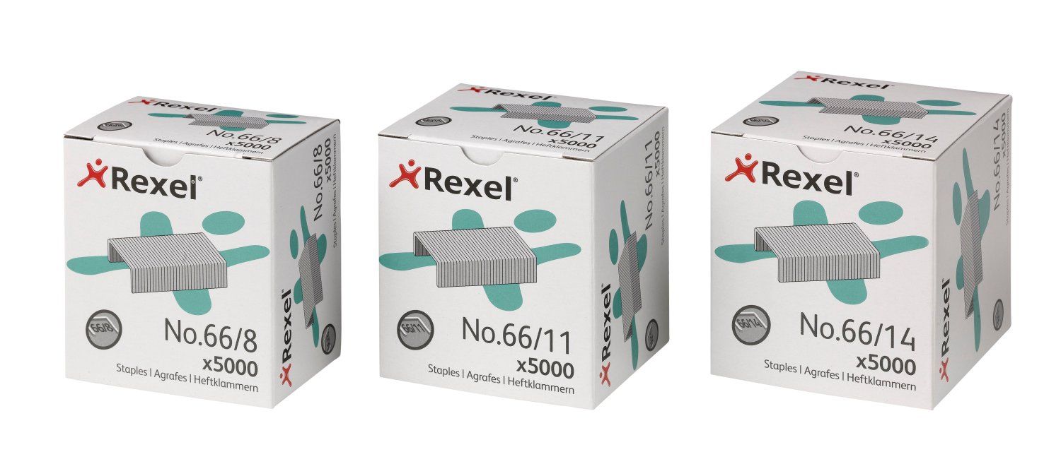 Rexel 66/8mm Staples (Pack 5000) 06065 - ONE CLICK SUPPLIES