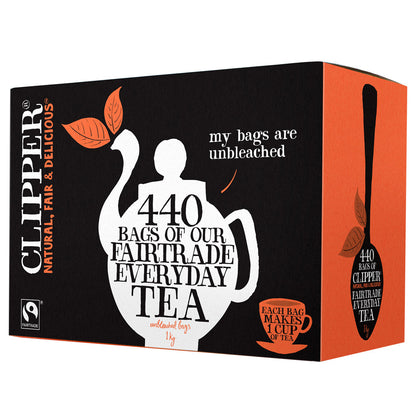 Clipper Fairtrade Everyday Tea Bags 440 - ONE CLICK SUPPLIES