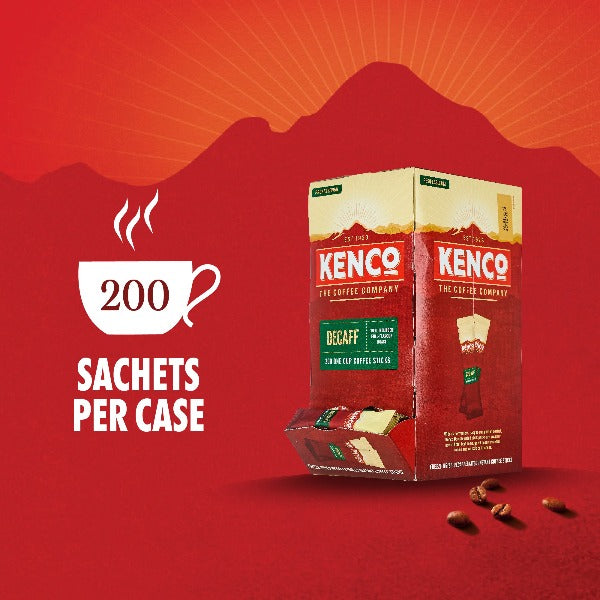 Kenco Decaffeinated Instant Coffee Box of 200 Sticks - ONE CLICK SUPPLIES