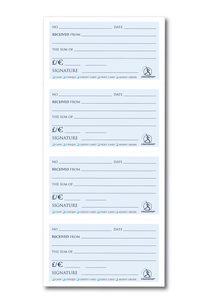 Challenge 280x141mm Duplicate Receipt Book Carbonless Wirebound 200 Sets - 100080056 - ONE CLICK SUPPLIES