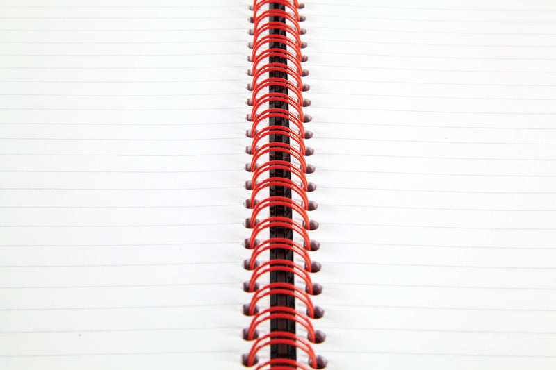 Black n Red Notebook Wirebound A4 Hardback A-Z Ruled 140 Pages 100080232 - ONE CLICK SUPPLIES