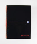 Black n Red Notebook Wirebound A4 Hardback A-Z Ruled 140 Pages 100080232 - ONE CLICK SUPPLIES