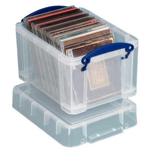 Really Useful 3L Plastic Storage Box With Lid 245x180x160mm Clear 3C