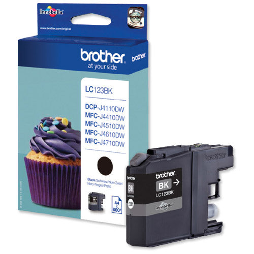 Brother LC123BK Black Ink Cartridge LC-123BK - ONE CLICK SUPPLIES