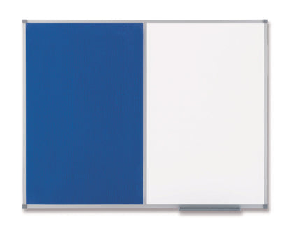 Nobo Classic Combination Board Blue Felt/Magnetic Whiteboard Aluminium Frame 900x600mm 1902257 - ONE CLICK SUPPLIES