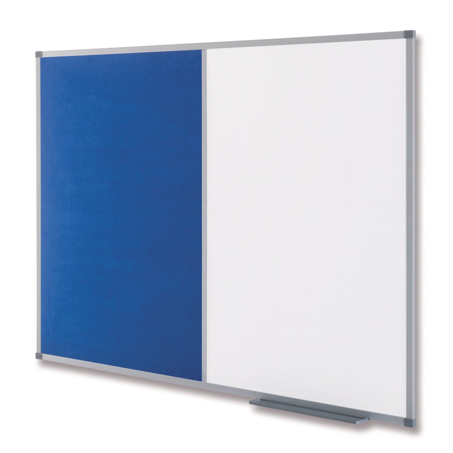 Nobo Classic Combination Board Blue Felt/Magnetic Whiteboard Aluminium Frame 900x600mm 1902257 - ONE CLICK SUPPLIES