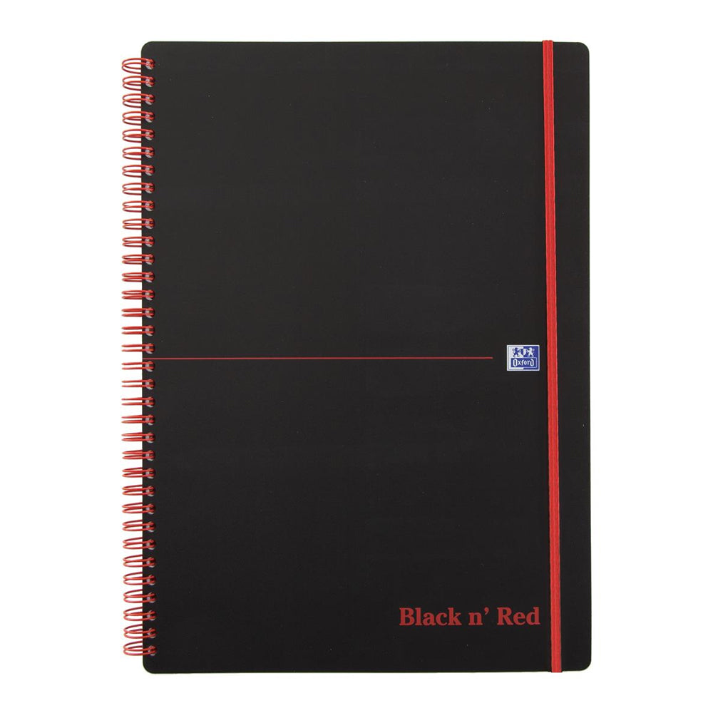 Black n Red A4 Wirebound Notebook [5 Pack] - ONE CLICK SUPPLIES