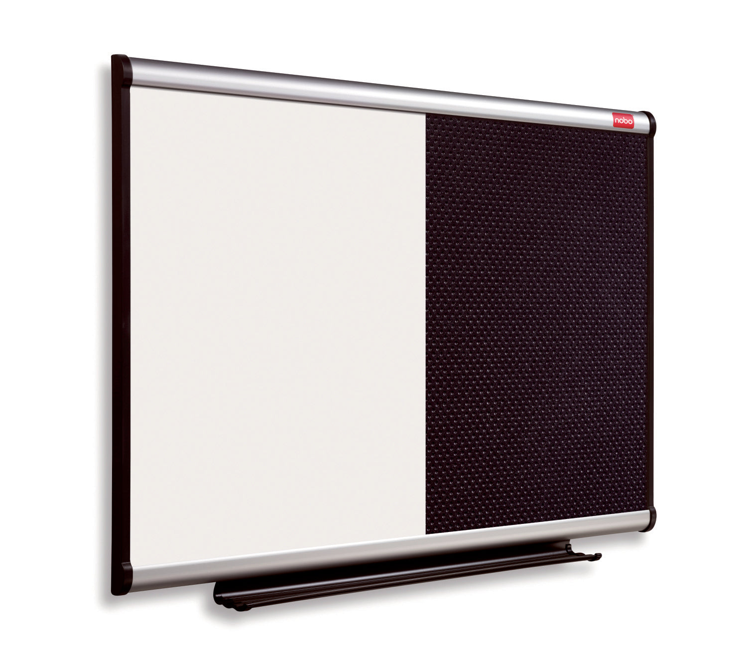 Nobo Prestige Combination Black Foam/Magnetic Whiteboard Aluminium Frame 1200x900mm QBPK9060 - ONE CLICK SUPPLIES