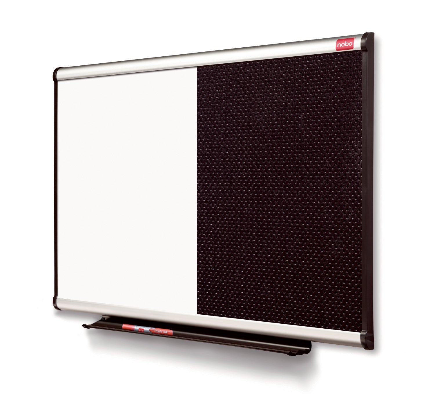 Nobo Prestige Combination Black Foam/Magnetic Whiteboard Aluminium Frame 1200x900mm QBPK9060 - ONE CLICK SUPPLIES